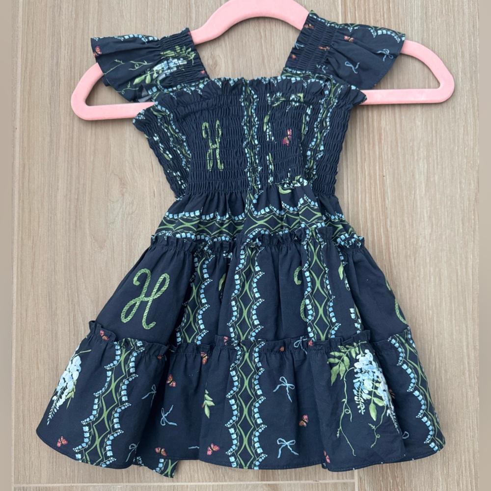 Hill House Baby Ellie Nap Dress - Navy Floral Patchwork 12-18mo
